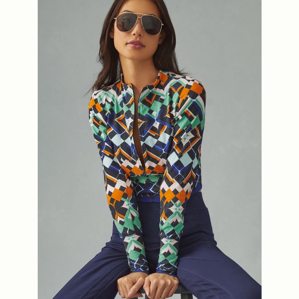 ✨ Anthropologie Zip-Up Top Sz XL
